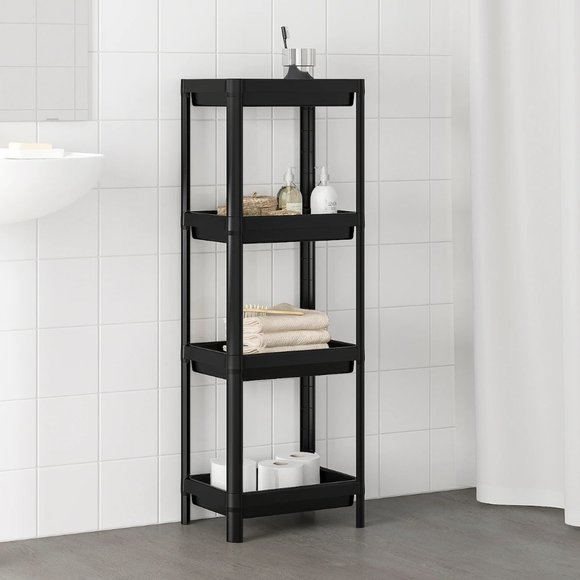 IKEA VESKEN Shelf unit, black - Picture 4 of 17